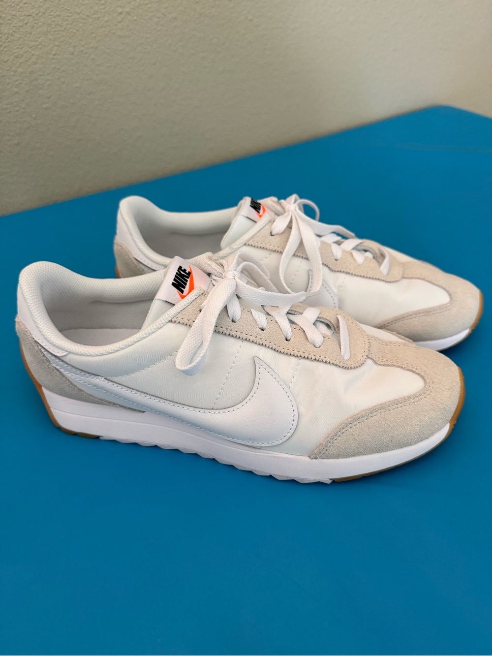 Nike Women’s White and Beige Retro Runner Sneakers